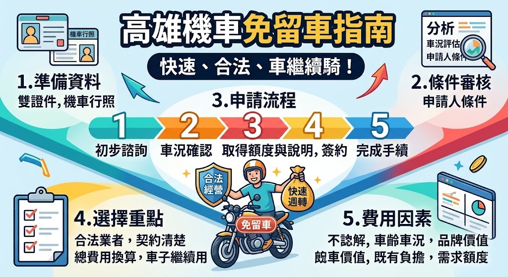 高雄機車免留車怎麼辦?申請流程、條件、費用與選擇重點一次看